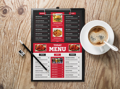 Food Menu Template branding design food menu design food menu template graphic design magazine cover typography