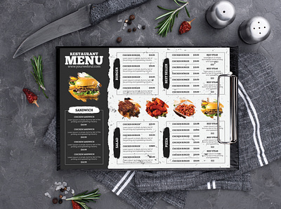 Food Menu Design branding broucher design food menu design food menu template graphic design photoshop