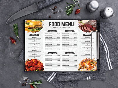Food Menu branding broucher design food menu design food menu template graphic design illustrator photoshop