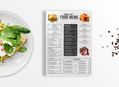 Food Menu Template food and drink food menu food menu template graphic design menu menu bar menu card