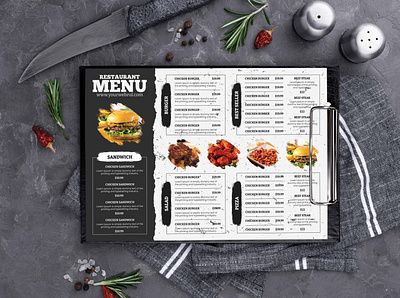 Café Food Menu Template branding design food menu design food menu template graphic design menu design menu template menubar photoshop