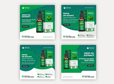 Hemp Product Social Media Post Template branding graphic design photoshop product page social media post design social media post template typography