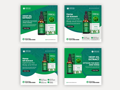 Hemp Product Social Media Post Template