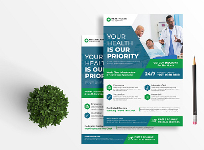 Medical Flyer branding broucher design doctor flyer graphic design medical flyer template photoshop