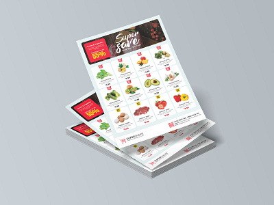 SUPERMARKET FLYER advertisement graphic design