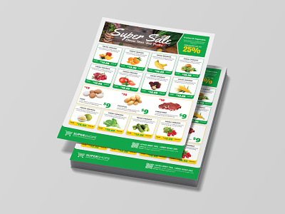 Supermarket Flyer advertisement flyer food menu template graphic design grocery leaflet photoshop print design supermarket supershop