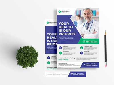 Medical Flyer Template branding doctor flyer flyer design graphic design health flyer hospital medical flyer medical flyer template pharmacy print print design