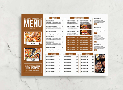 Food Menu Template cafe menu classic menu design drinks drinks menu fast food food menu food menu template graphic design menu template photoshop print restaurant restaurant menu