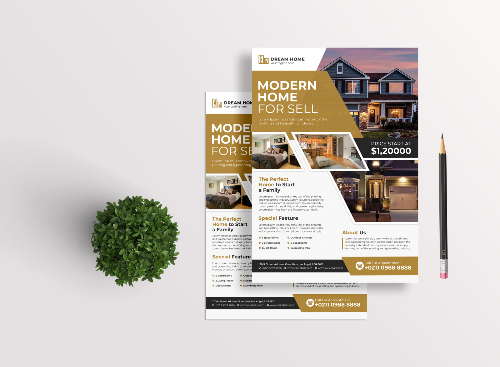 Real Estate Flyer Template by Dipanjon Mondal on Dribbble