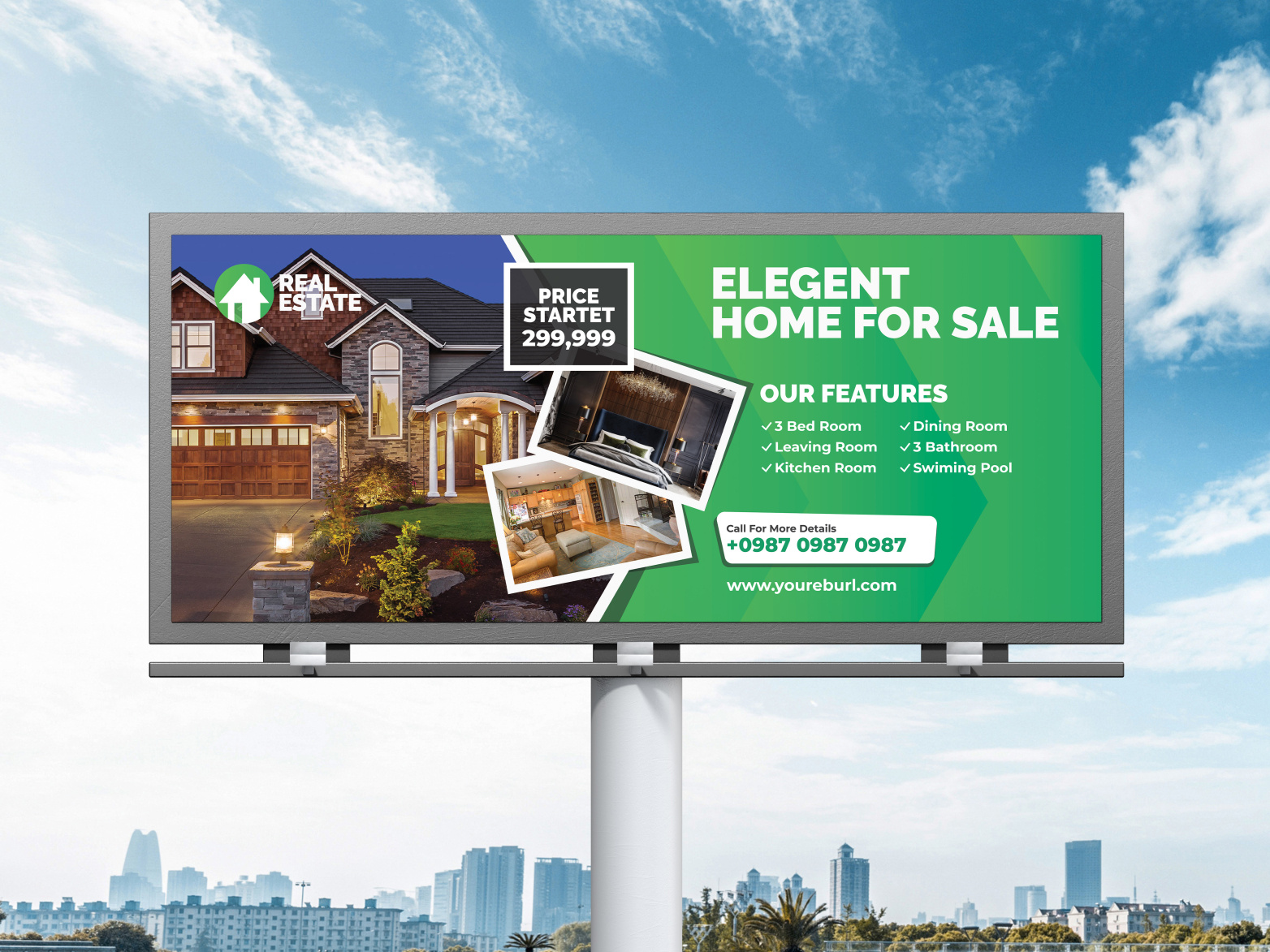 Real Estate Billboard by Dipanjon Mondal on Dribbble