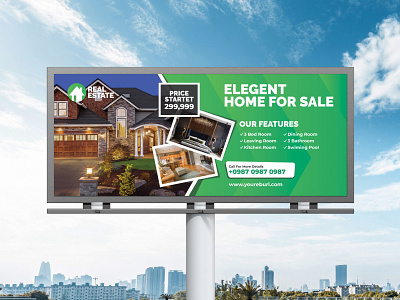 Real Estate Billboard billboard branding graphic design print print design property real estate real estate billboard residential