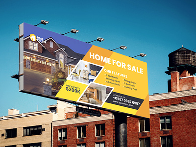 Outdoor Real Estate Billboard billboard branding design graphic design print print design real estate billboard realestate signage signage design
