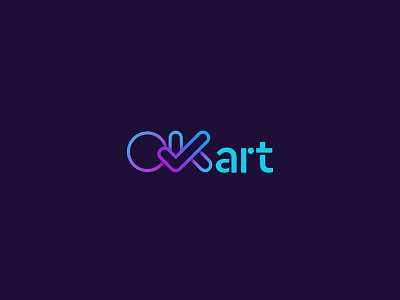 Okart Credit card logo art card cart credit discount gift logo minimalist ok okart sale