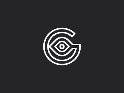 G with eye eye g geometric golden line logo mark monogram ratio