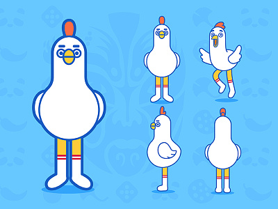 Mascot design-chicken rice animal chicken mascot