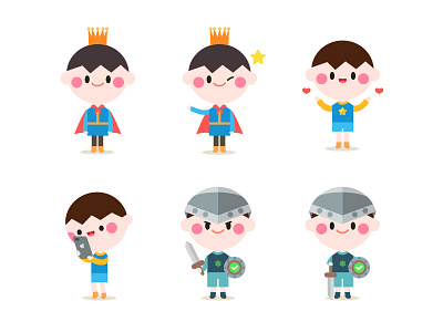 Prince children cute icon knight prince security