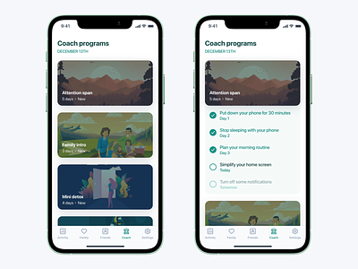 Moment: Coach Cards app app design cards cards ui case study checkbox checklist clean coach coach cards design flat inspiration interface moment productdesign tab bar typography ui ux