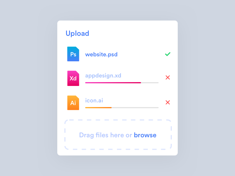 File Upload by Nicat Manafov on Dribbble
