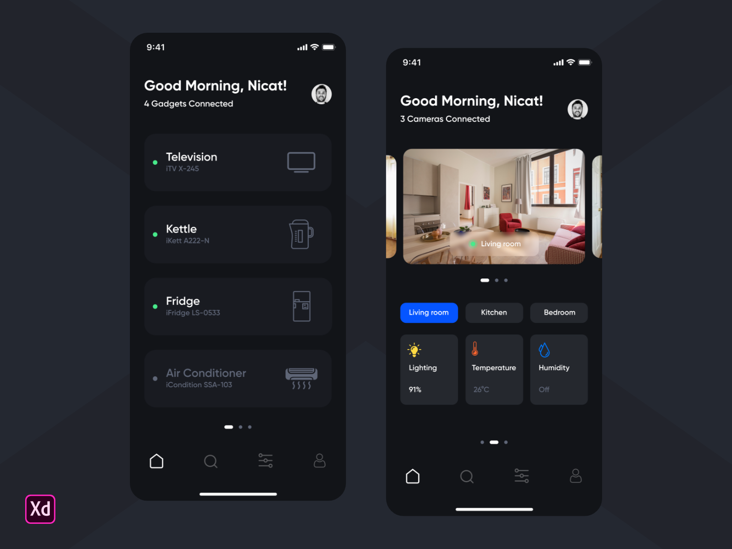 Dashboard for Smart Home App 🏠 by Nicat Manafov on Dribbble