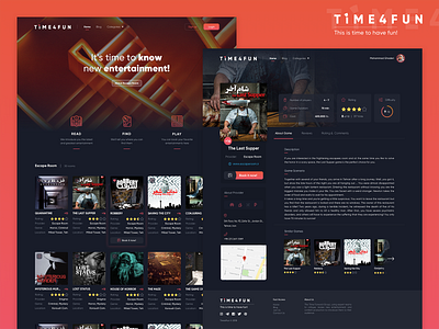 Time4fun Website Ui Design details page homepage uidesign ux design