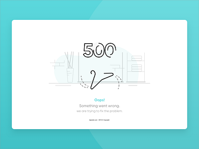 Digistyle 500 Error error 500 error page hanger icon illustration online store store ui vector web