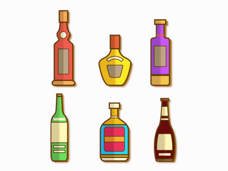 Whisky bottle illustration whiskey