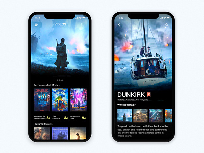Movie app a app booking cinema design dunkirk movie of