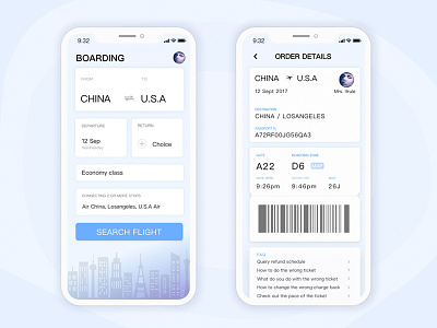 Air Ticket app buy ctrip design interface tickets visual