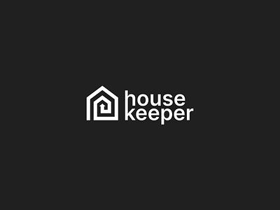 housekeeper logo home house logo logo design minimalism monochrome