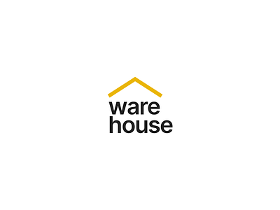 warehouse logo home house logo logo design minimalism yellow