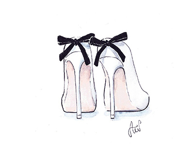 Dior shoes fashion illustration