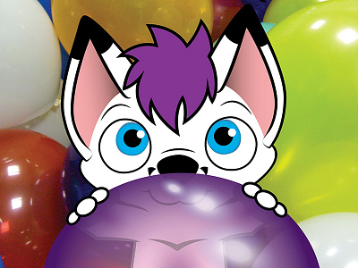 Character work? balloon balloons character childrens book fox illustrator purple white