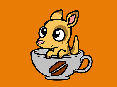 Cup of Joe adobe character coffee cup flavor illustrator joe joey kangaroo