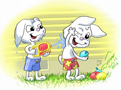 Summer Fun book bunny childrens hare illustration kids rabbit summer