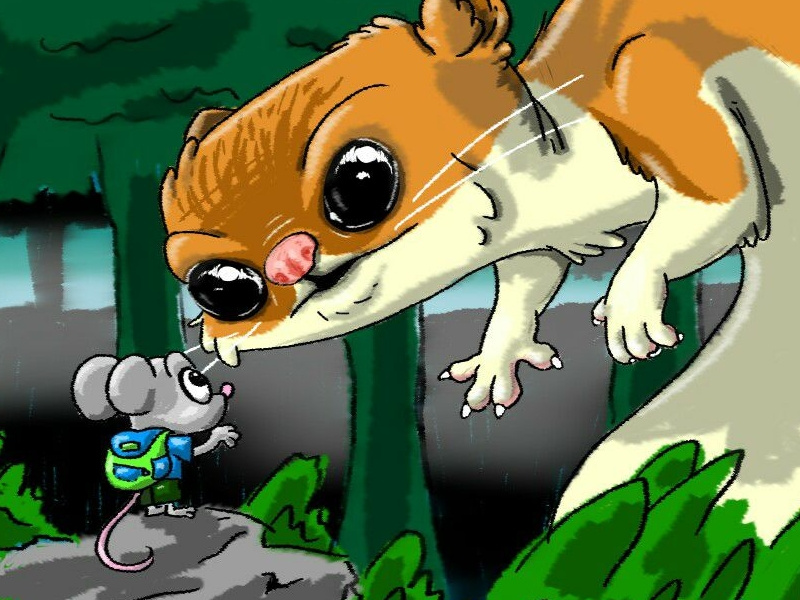 Mice and Weasels character stoat weasel mouse mice illustration