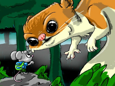 Mice and Weasels character illustration mice mouse stoat weasel