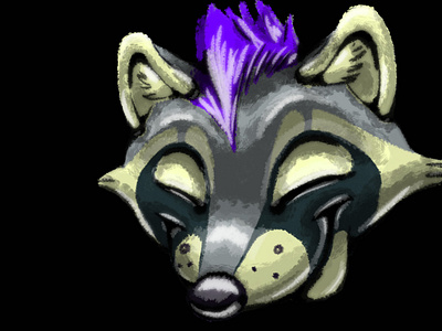 Friend COMM 01 animal autodesk character design logo raccoon sketchbook
