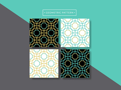 Geometric Pattern abstract designs flat gold pattern print seamless surface trendy vector