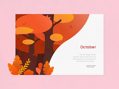 October art autumn blog illustration illustrator october trees