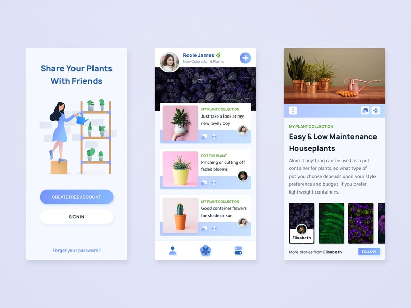 App for Plant Lovers by Stacy for Materio on Dribbble