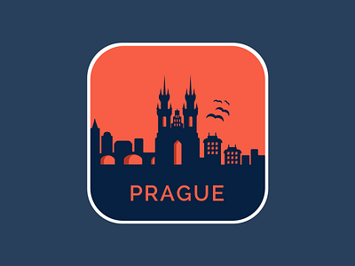 Sticker for my hometown of Prague city illustration illustrator prague