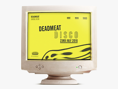 Deadmeat Disco branding conceptual design glitch microsite typography ui web design