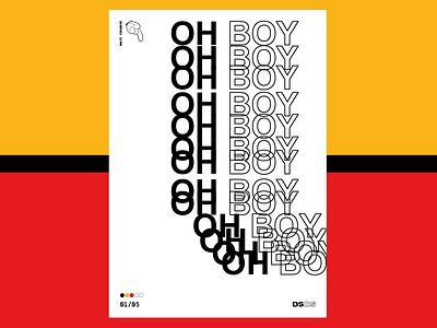 Oh boy! design graphic mickey mouse poster typography
