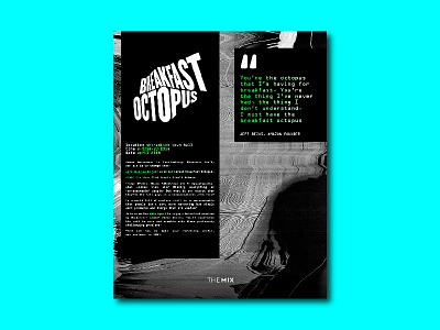 Breakfast Octopus Invite branding digital design email glitche graphic design