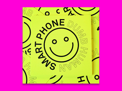 Smart Phone Dumb Human branding design graphic invitation logo