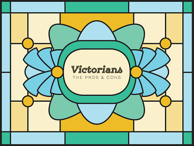 Victorian Stained Glass blog construction illustration social media stained glass victorian