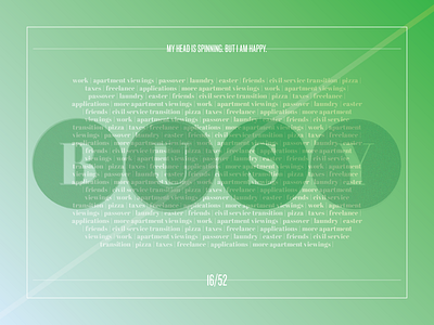 16/52 2017 busy personal projects productivity typography work