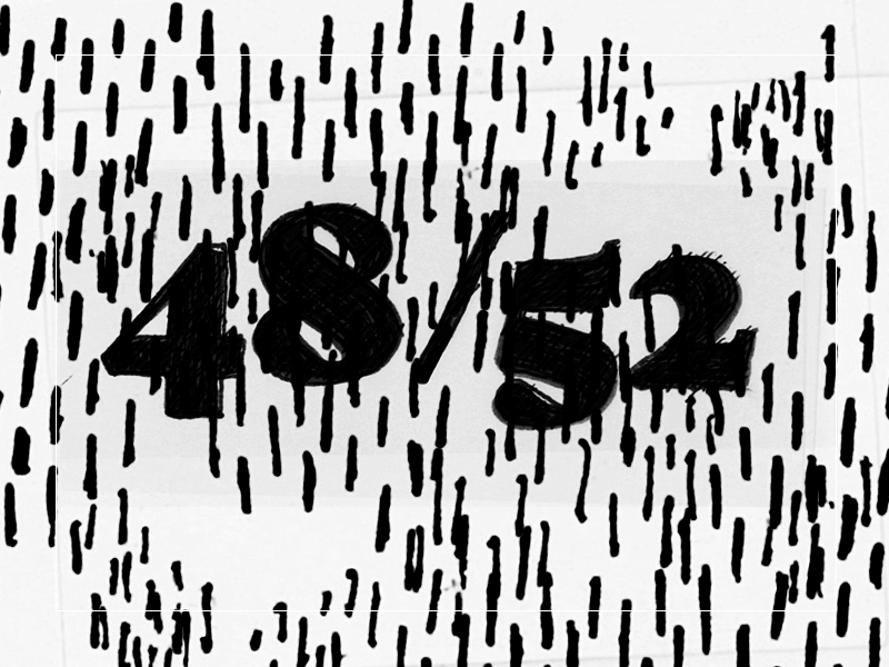 48/52 2017 animation black and white gif grunge hand drawn personal projects sketch typography