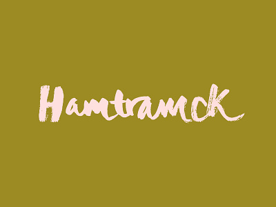 Hamtramck - Lettered Logo app branding calligraphy design icon illustration lettering logo typography ui ux vector