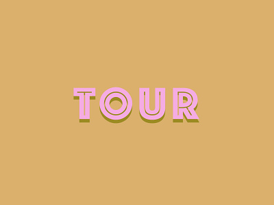 Tour Cast Shadow Lettering